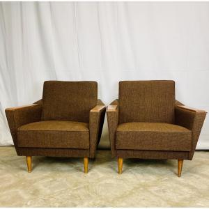 Paire de fauteuils des années 60